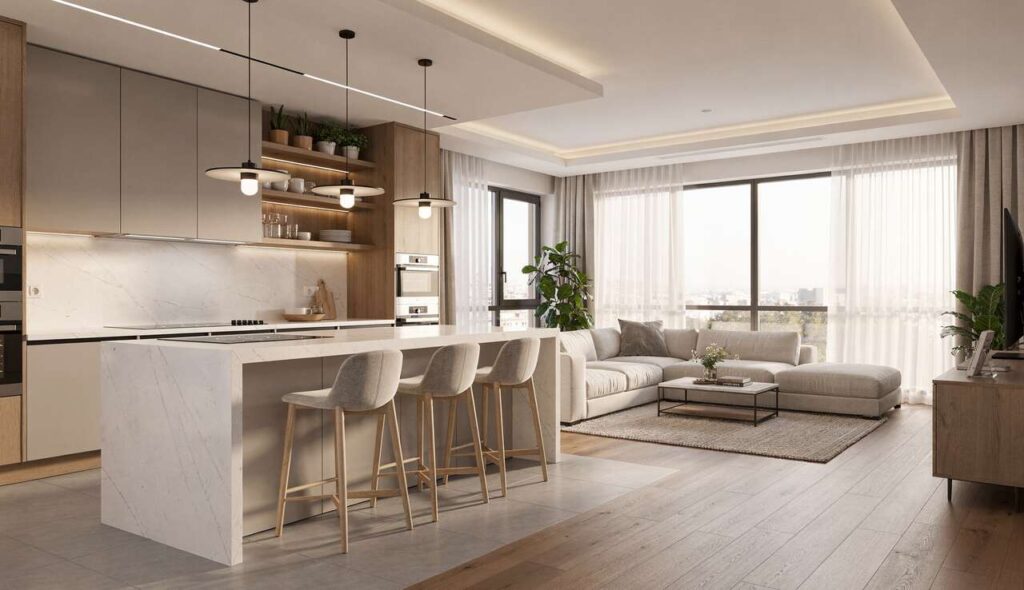 Non demolire le pareti per una cucina open space: 10 soluzioni per separare senza divisori